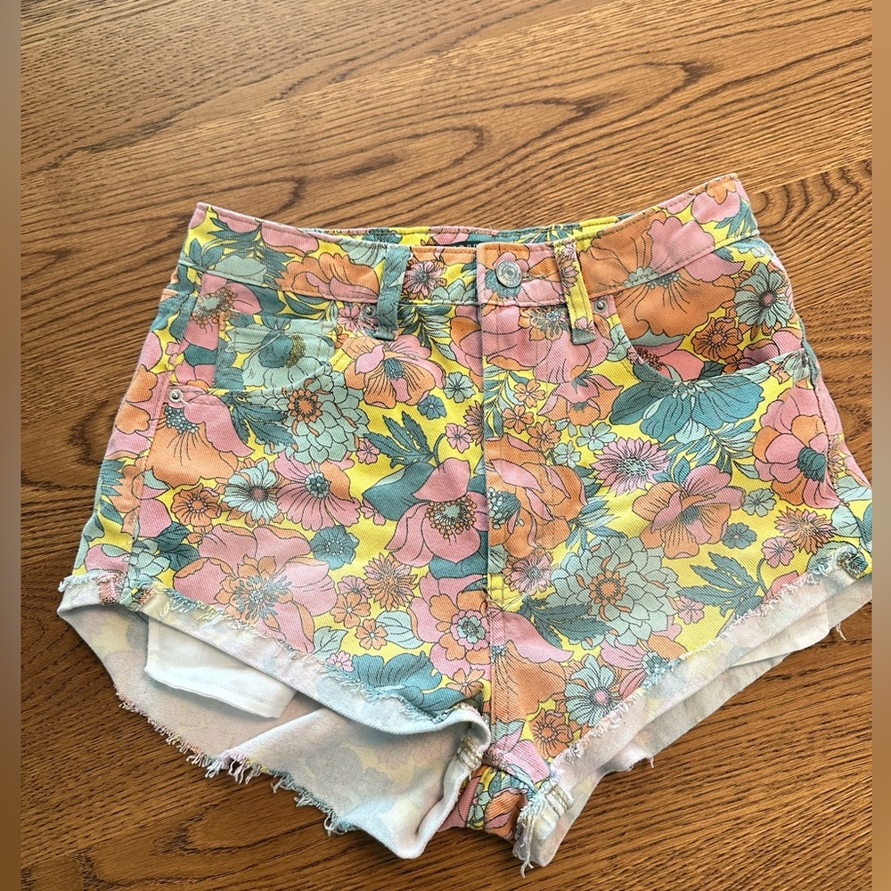 Wild Fable Floral Denim Shorts